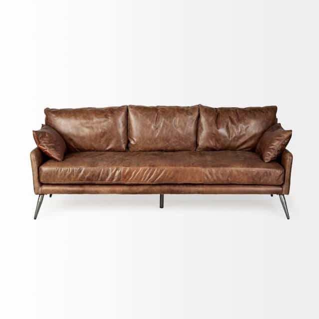 Mercana-Cochrane-Country-Brown-Genuine-Leather-Sofa