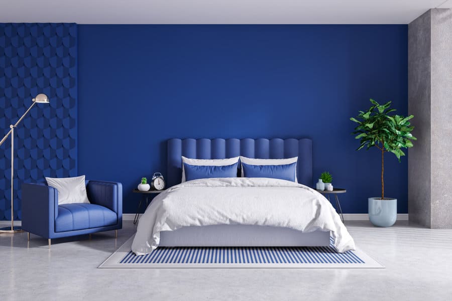 Modern,Bedroom,And,Decorating,Ideas,,classic,Blue,Room.3d,Render