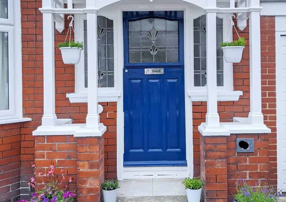Blue Front Door Ideas Back To Brick