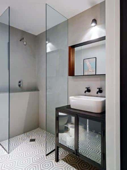 Glass Partition Doorless Walk In Shower Ideas