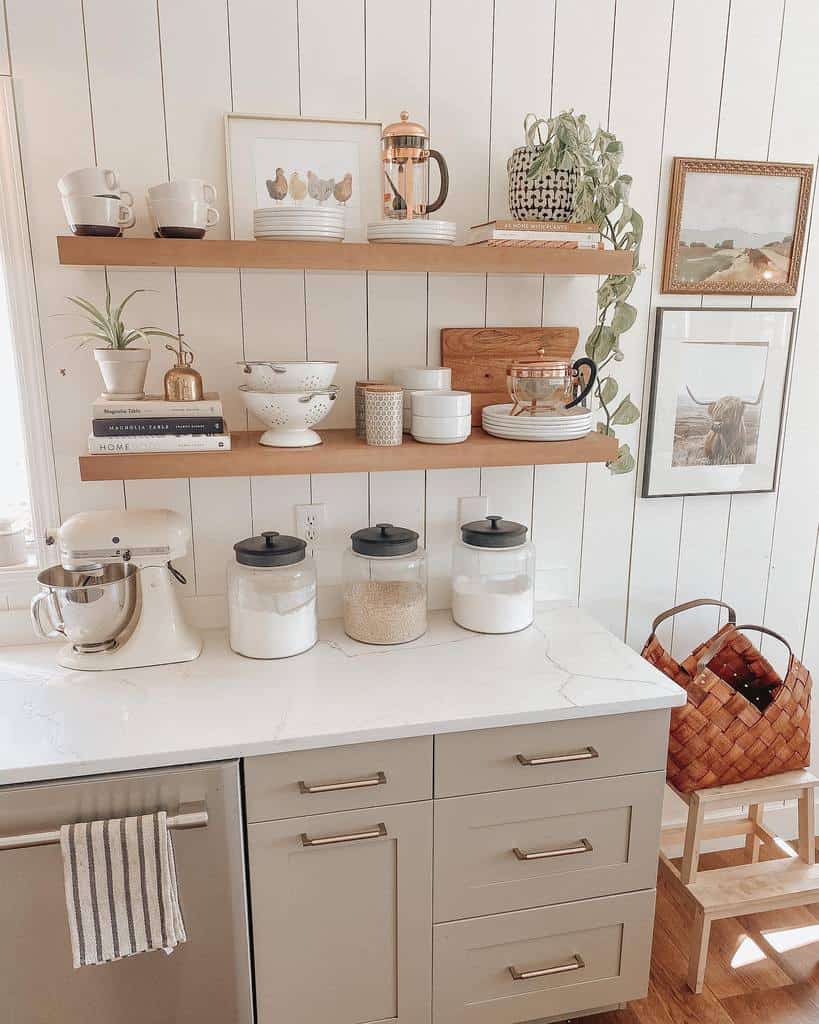 Diy Kitchen Shelf Ideas Wildwillowsfarm