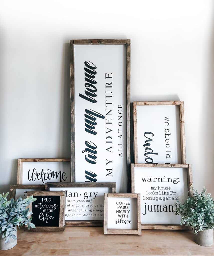 Farmhouse Wood Sign Ideas Katerynaskreations