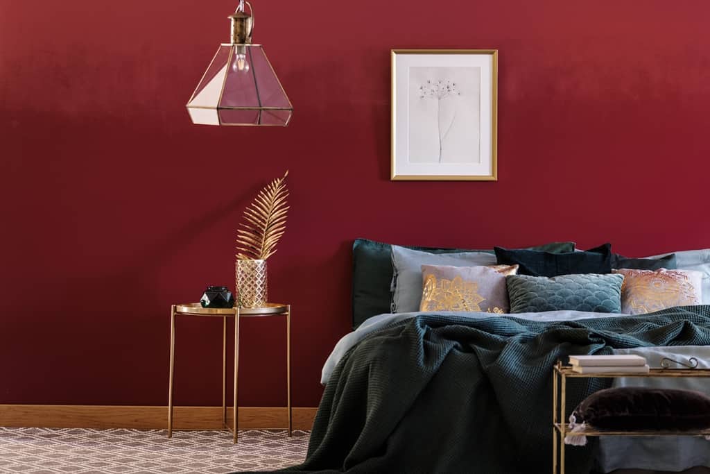 red bedroom colors for couples