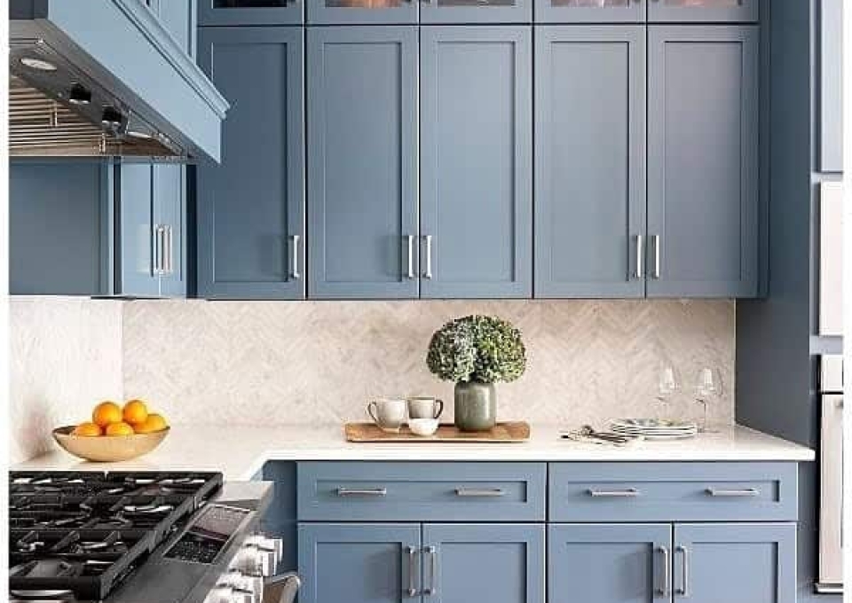 Blue Kitchen Cabinet Color Ideas Hpr Look