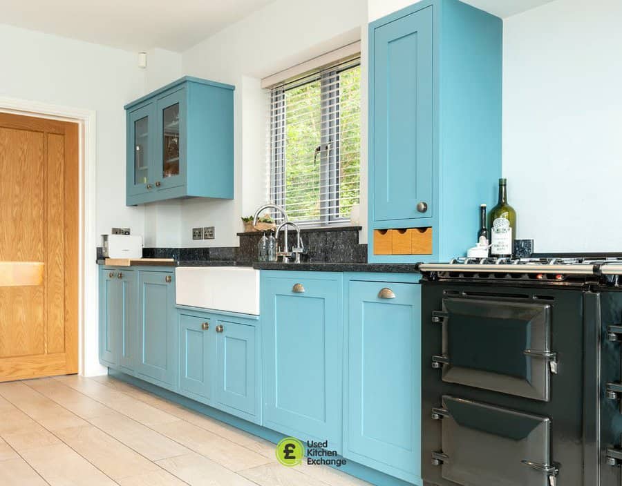 Blue Painted Kitchen Cabinet Ideas Usedkitchenexchange