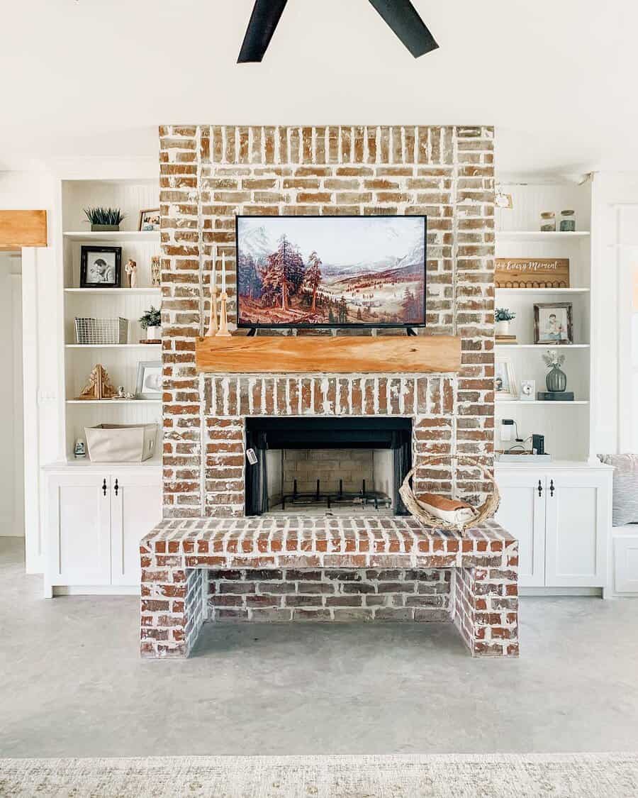 Brick Fireplace Tile Ideas Doxey Days