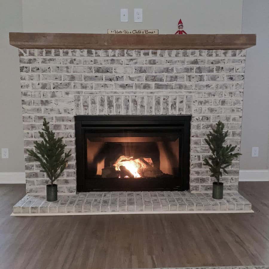 Brick Fireplace Tile Ideas Hollyfarmhouseof