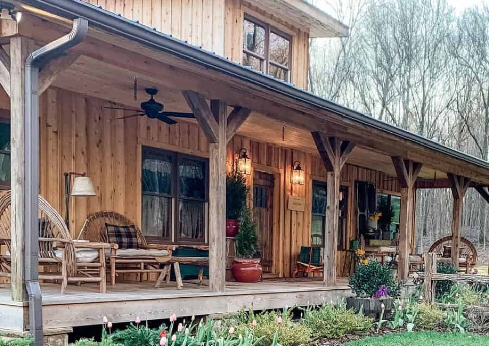 Cabin Porch Roof Ideas Helenascountrycabin