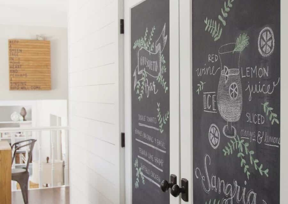 Chalkboard Pantry Door Ideas Basilandtate