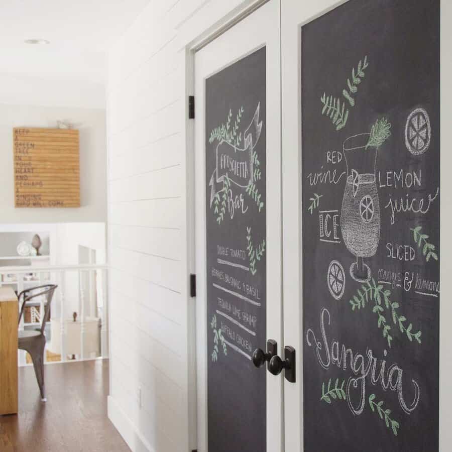 Chalkboard Pantry Door Ideas Basilandtate