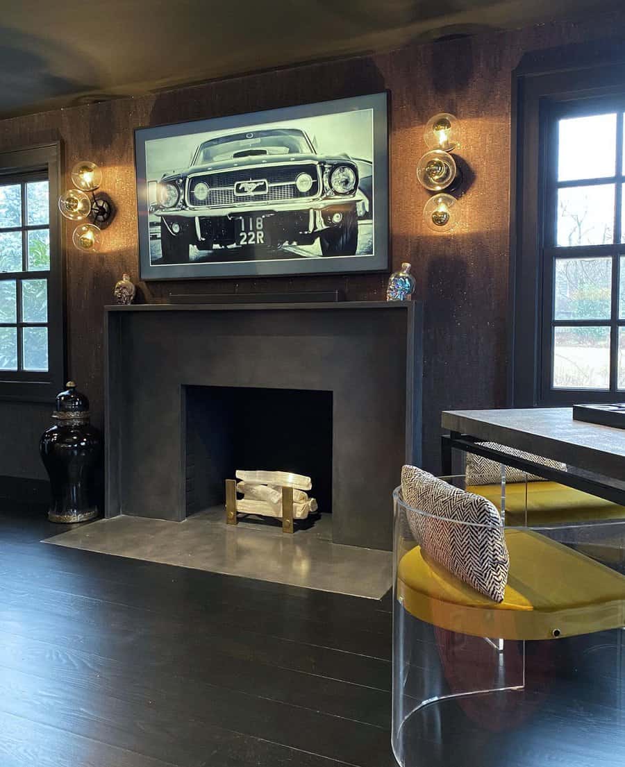 Concrete Fireplace Wall Ideas Planinteriors