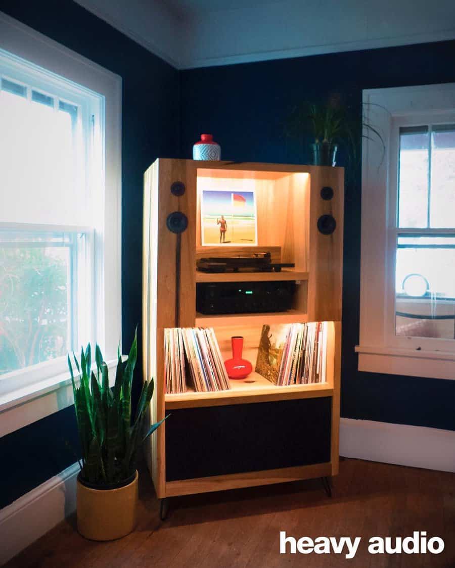 Custom Cabinet Record Storage Ideas Hifiwoodworks