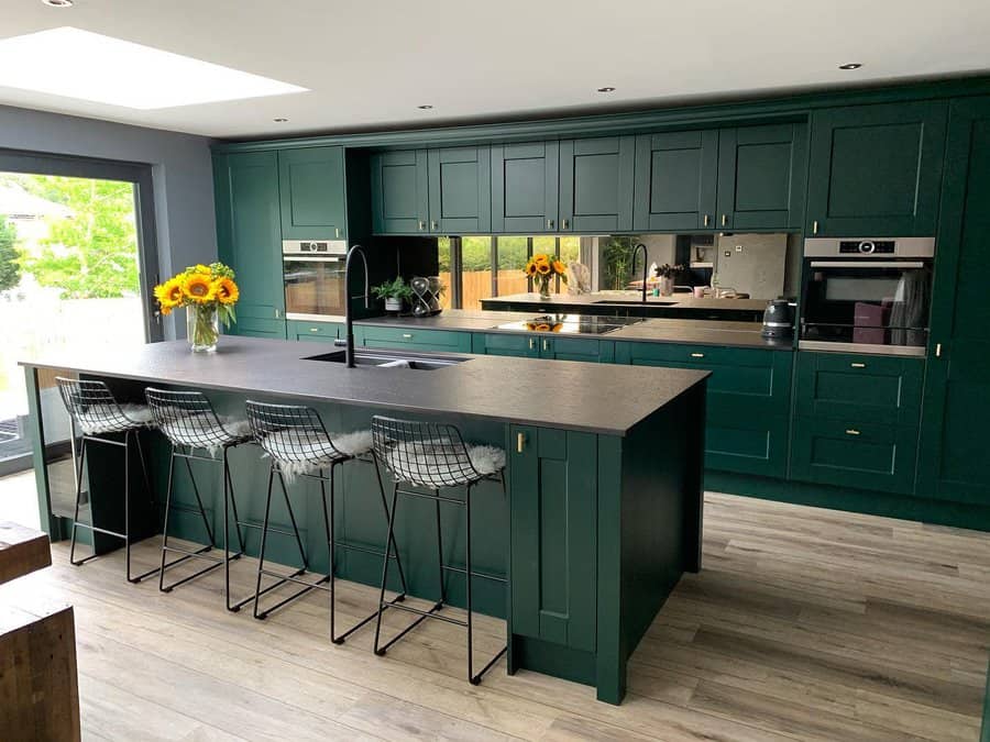 Green Painted Kitchen Cabinet Ideas Thebarfordproject
