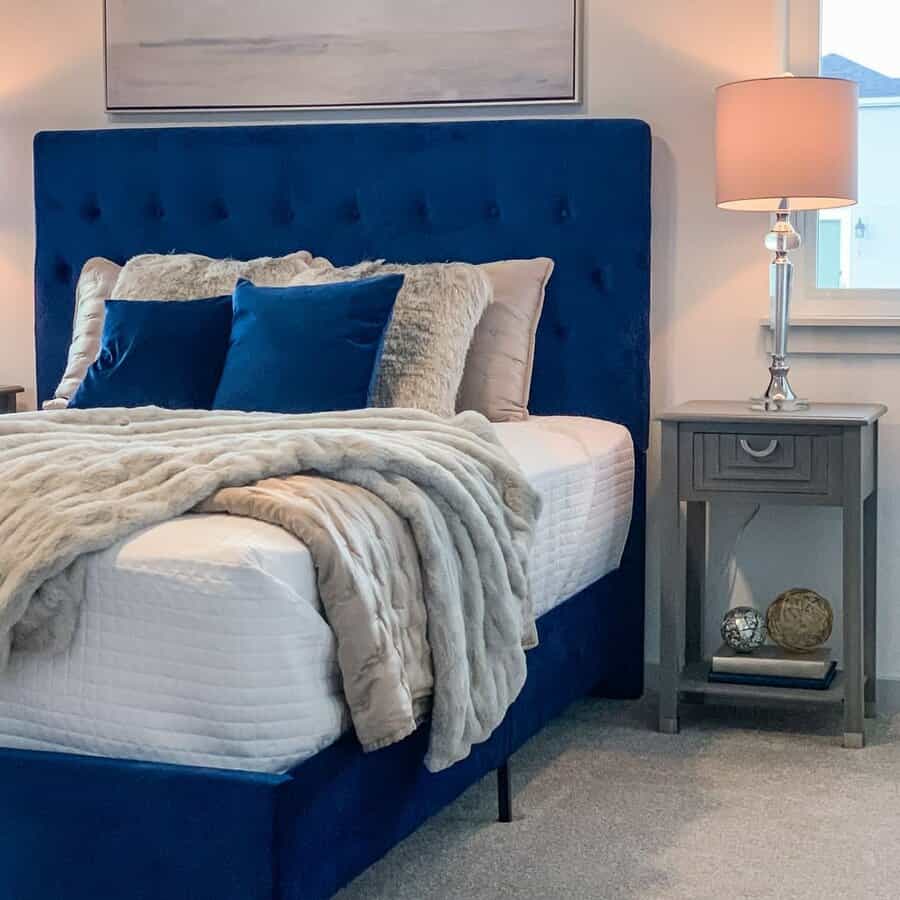 Headboard Blue Bedroom Ideas Bideandburgeon