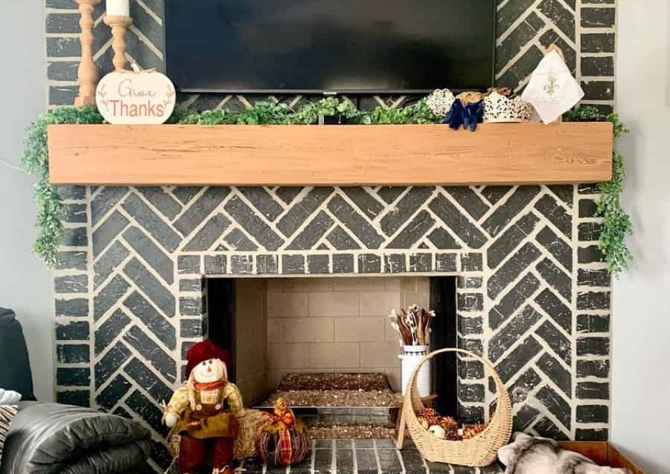 Herringbone Fireplace Surround Ideas Darby Dreamhouse