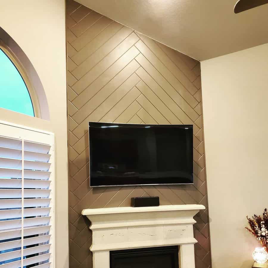 Herringbone Fireplace Wall Ideas Fixitright Handyman