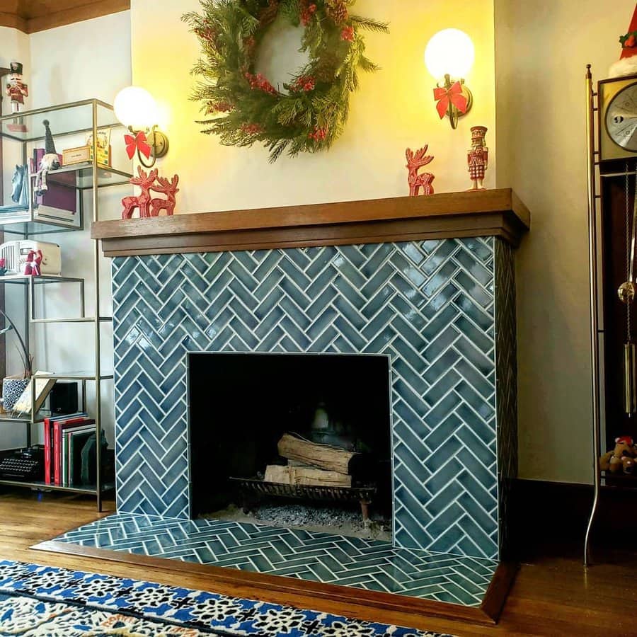 Herringbone Fireplace Wall Ideas Floor Creations Inc