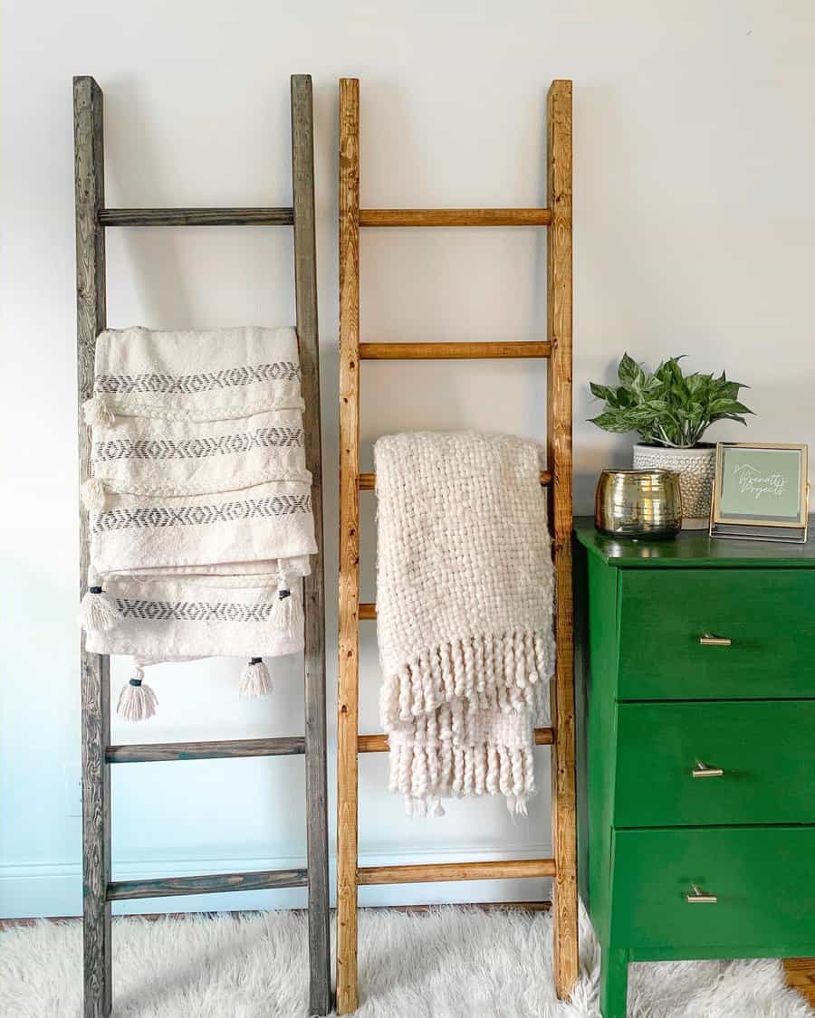 Ladder Blanket Storage Ideas Prenattsprojects