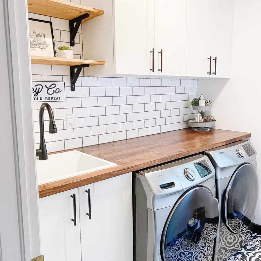 Laundry Room Wood Countertop Ideas Movingtheoldies