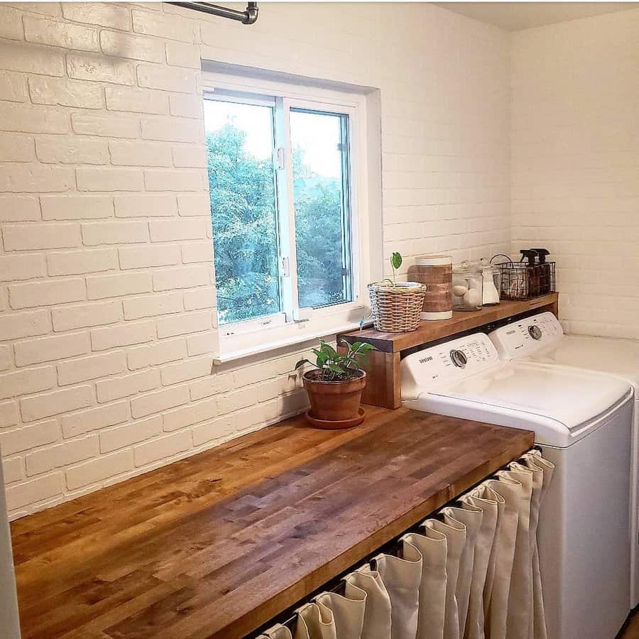 Laundry Room Wood Countertop Ideas Rustic Vintage Lane