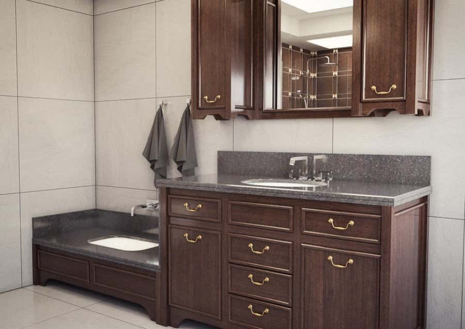 Mettalic Accent Bathroom Cabinet Ideas Aksan Yapi