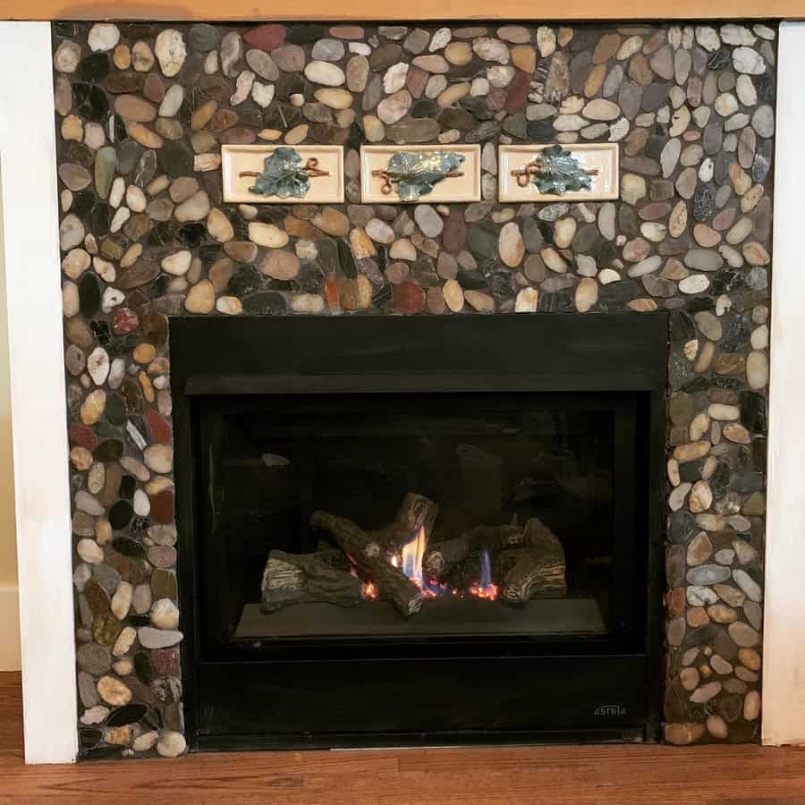 Mosaic Fireplace Hearth Ideas Shattered Images