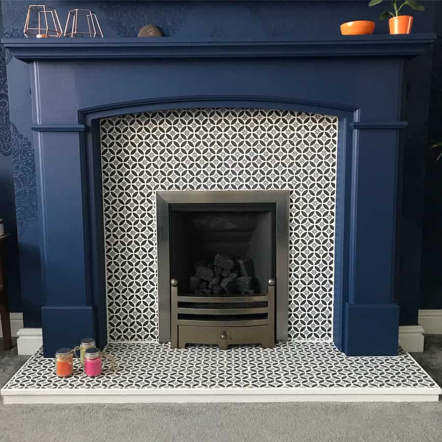 Mosaic Fireplace Tile Ideas Sand