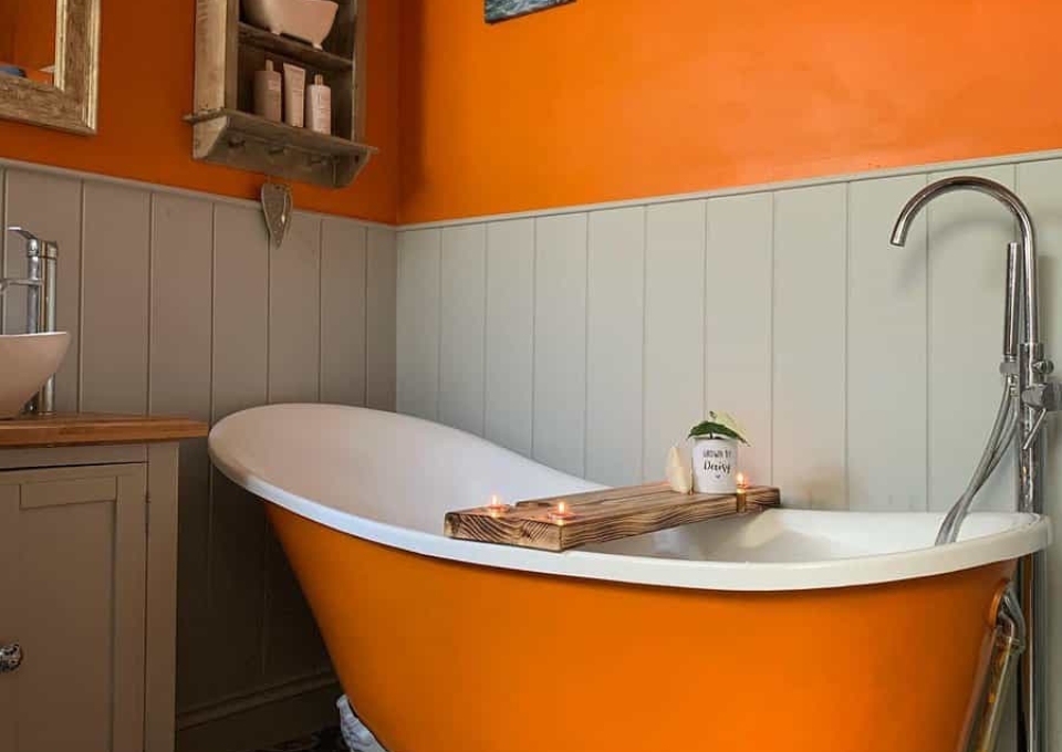 Orange Bathroom Paint Ideas Warrendaisy