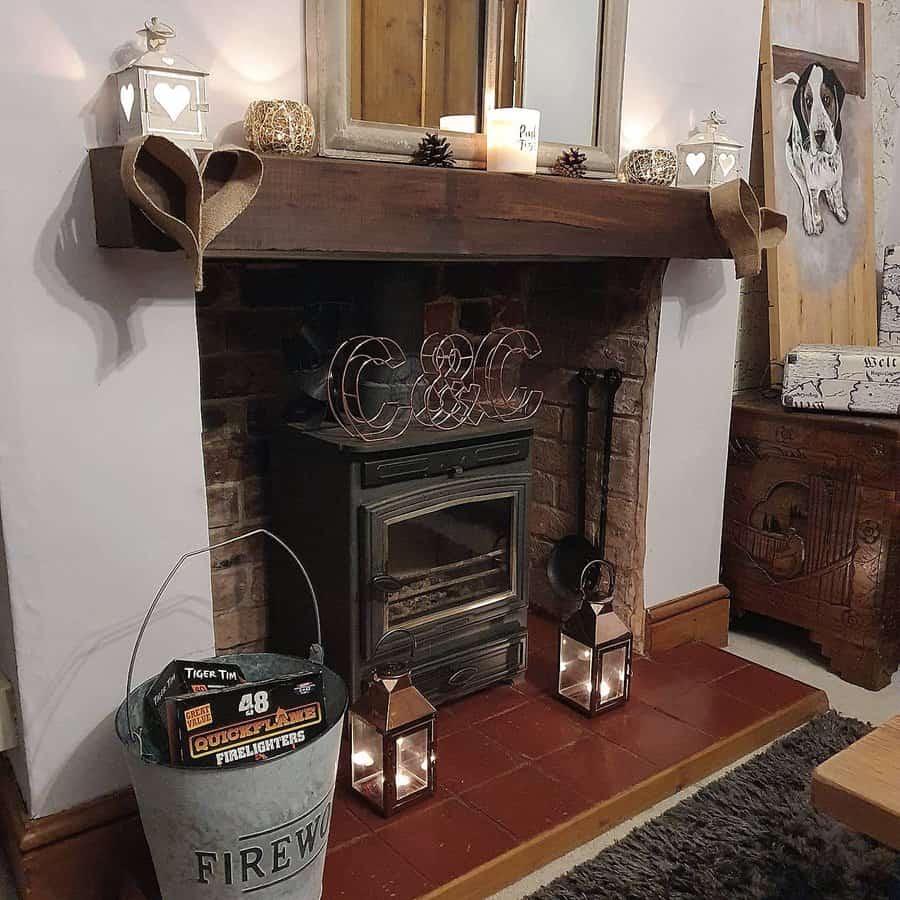 Rustic Fireplace Ideas Moseyscottage