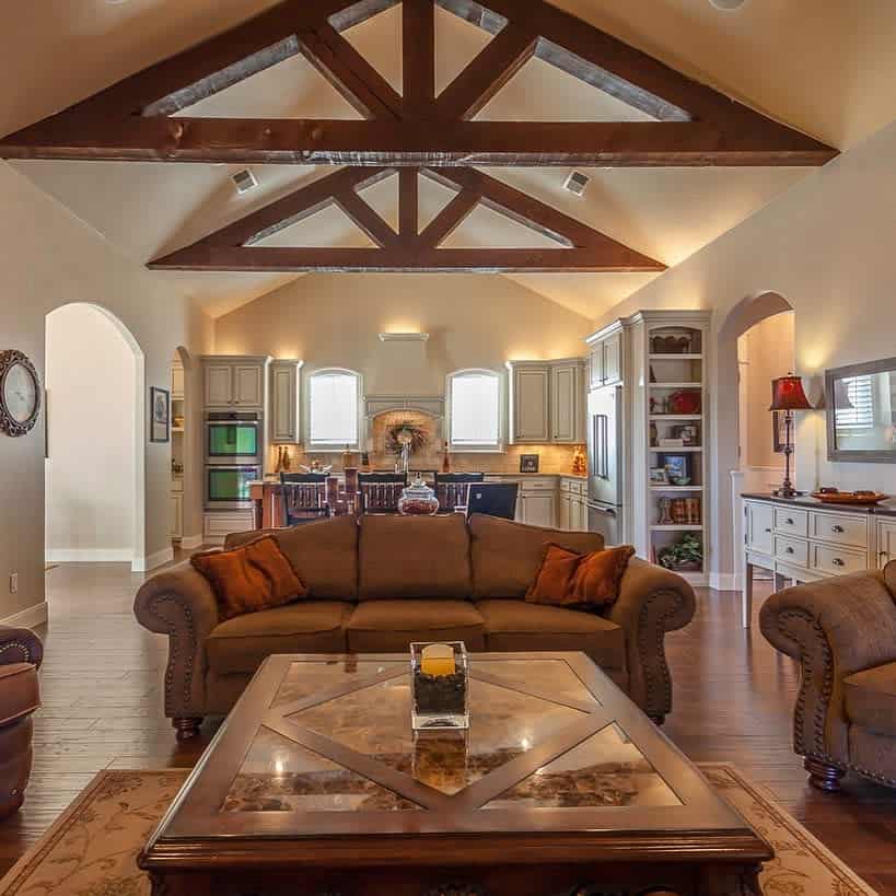 Rustic Open Floor Plan Ideas Brookestone Construction