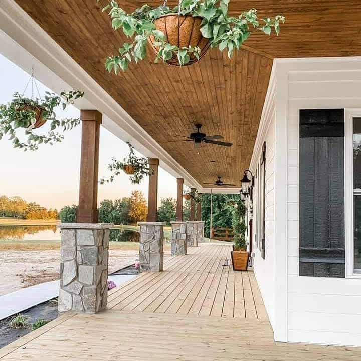 Stained Porch Ceiling Ideas Patriotdiy