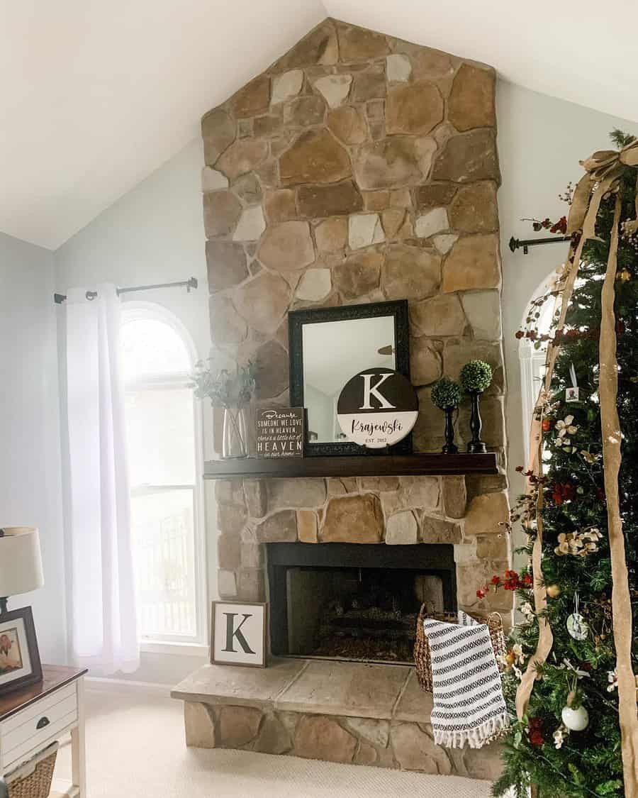 Stone Fireplace Hearth Ideas Comfyandcozyathome