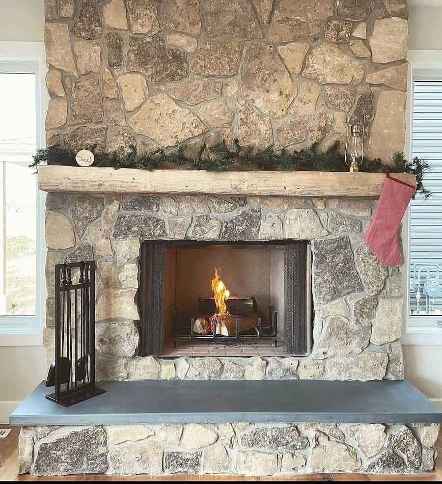 Stone Fireplace Hearth Ideas Cookesconcrete