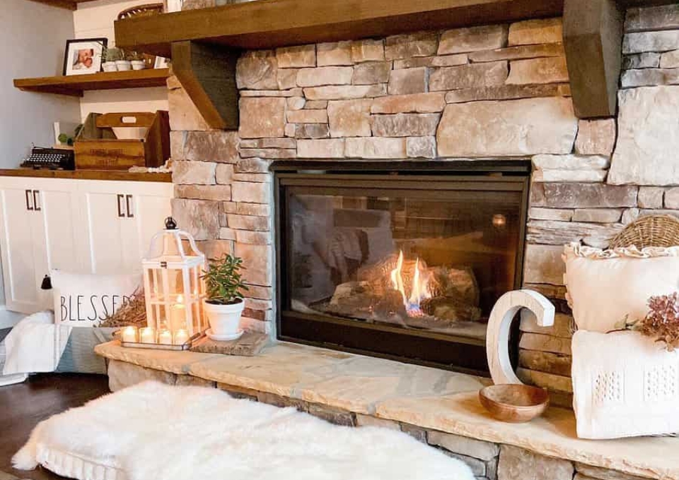 Stone Fireplace Hearth Ideas Cottagemillfarmhouse