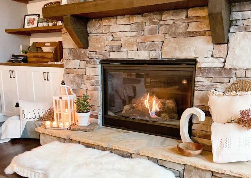 Stone Fireplace Surround Ideas Cottagemillfarmhouse