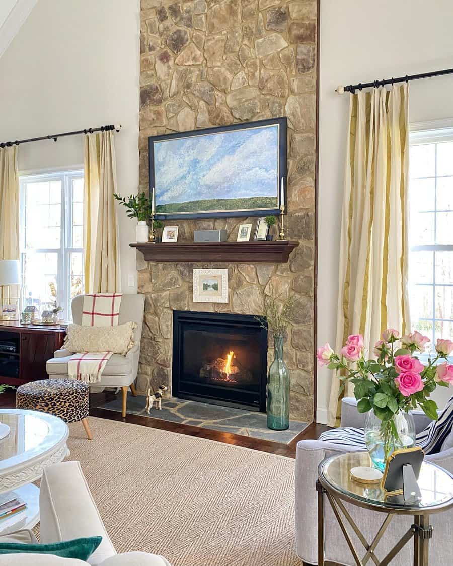 Stone Fireplace Surround Ideas Lifeofblissblog