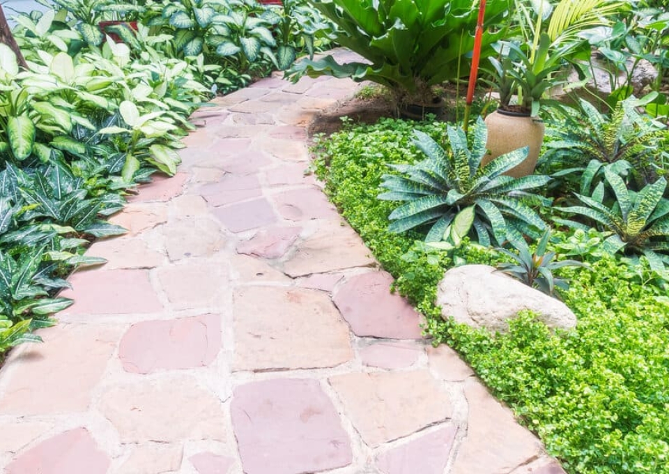 Stone Walkway Garden Path Ideas