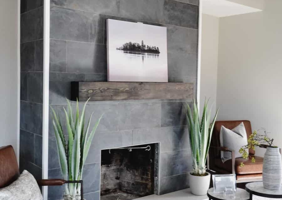 Tile Fireplace Wall Ideas Greendoorhomestaging