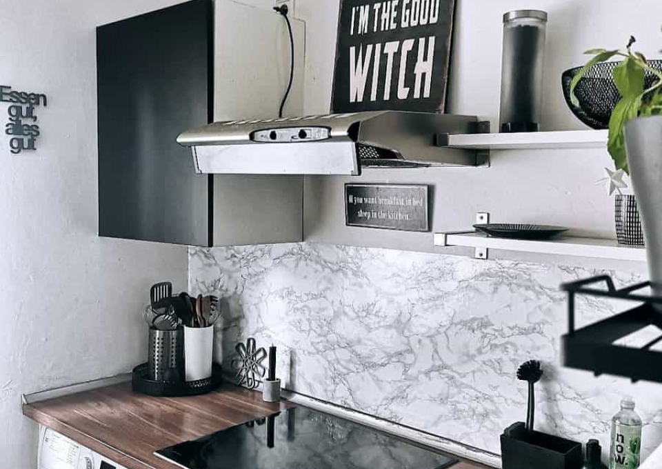 Vinyl Film Kitchen Backsplash Ideas On A Budget Bb Von Black