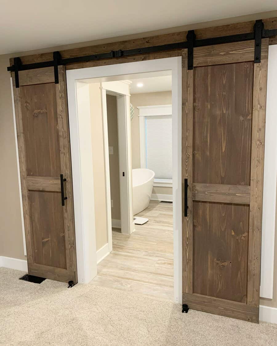 Wood Bathroom Door Ideas The Maryland Barn