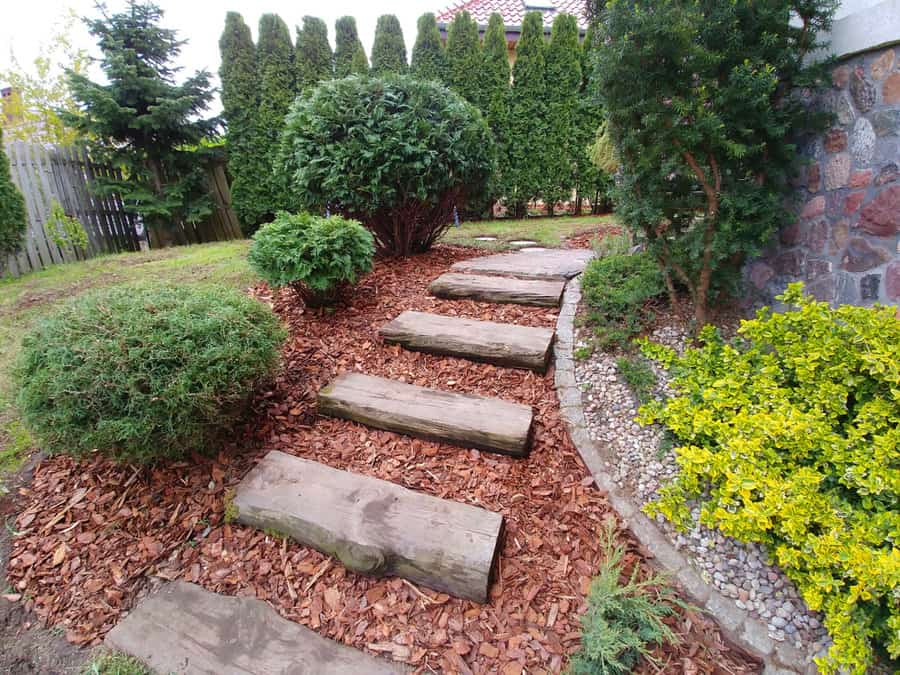 Wood Garden Path Ideas