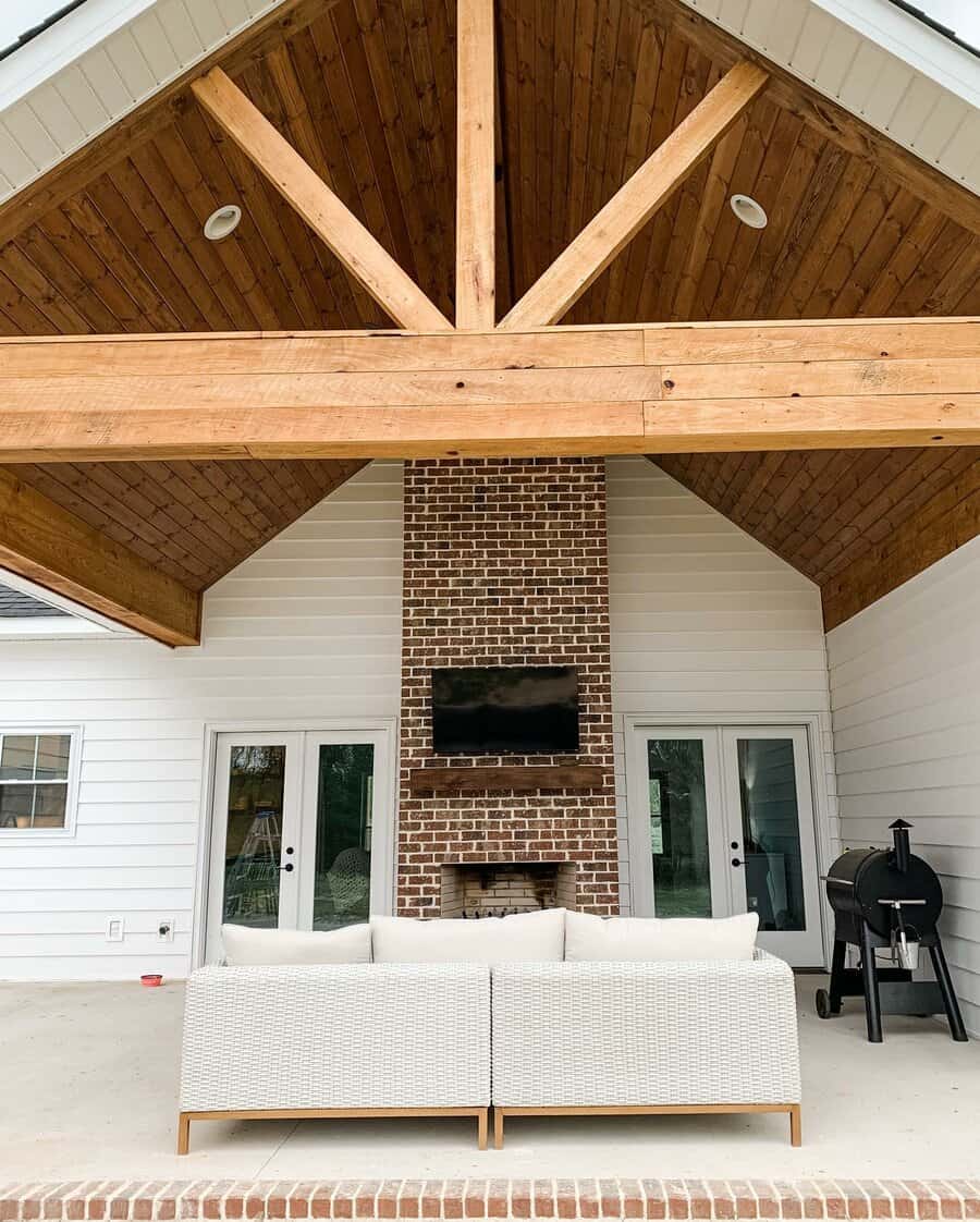 Wood Porch Ceiling Ideas Pinyanfarmhouse