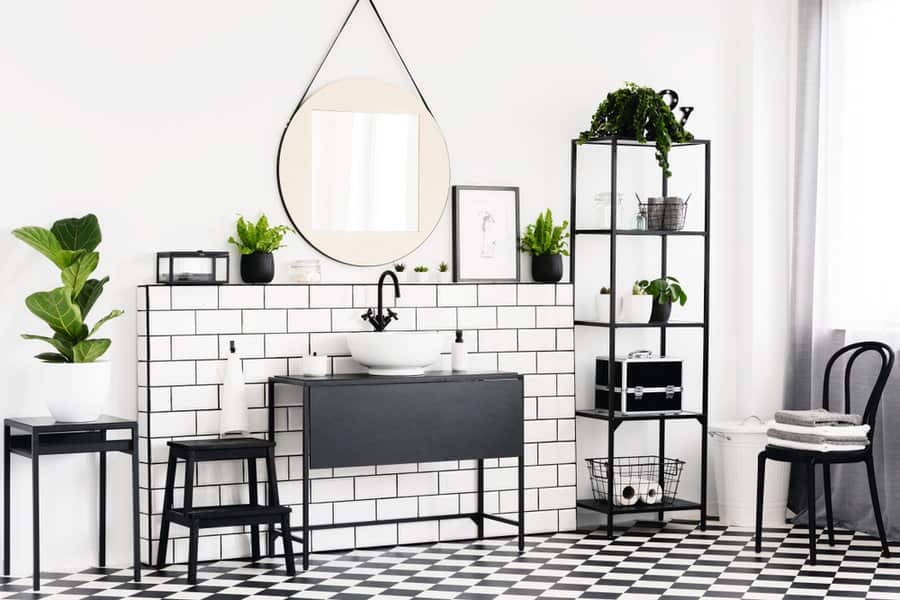 Industrial Black And White Bathroom Ideas