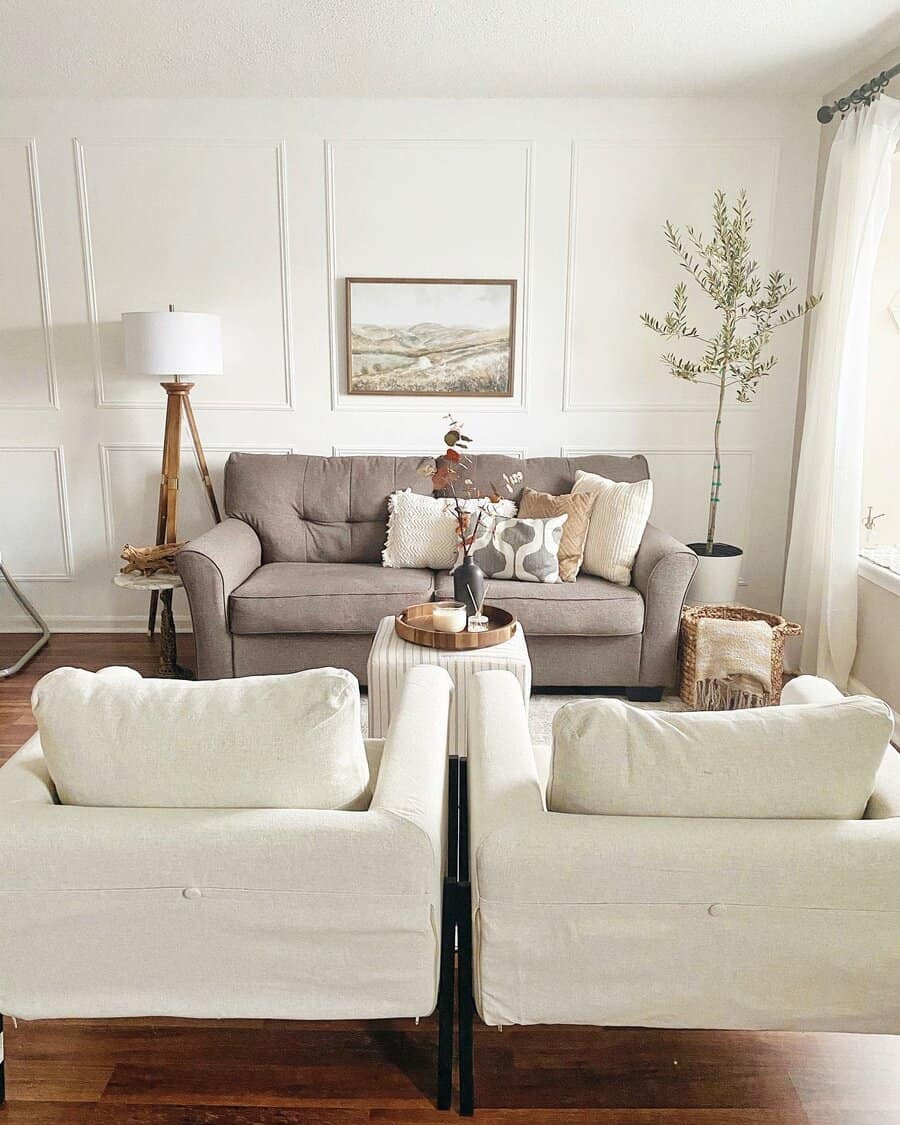 Neutral Accent White Living Room Ideas Ourhumblehaus