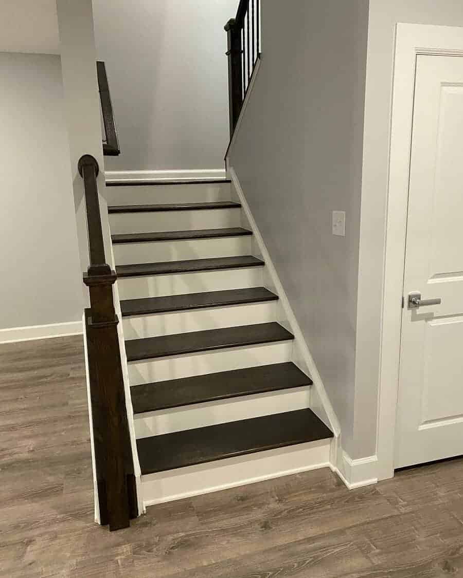 Painted Basement Stair Ideas Ak Construction