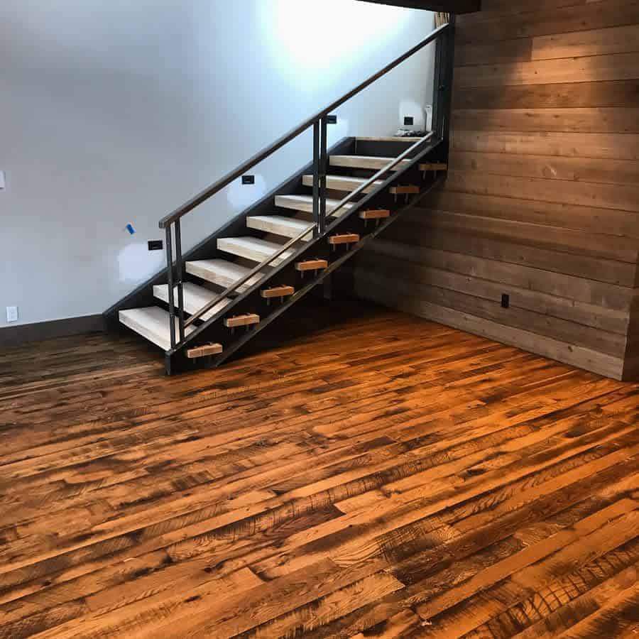 Rustic Basement Stair Ideas Coloradocustomfloors