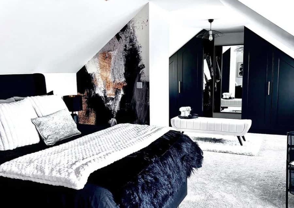 Attic Black And White Bedroom Ideas Ellers Bungalow