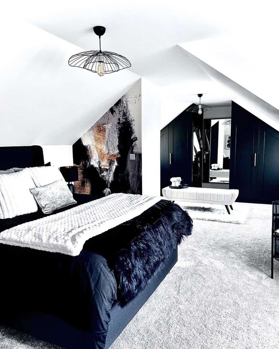 Attic Black And White Bedroom Ideas Ellers Bungalow