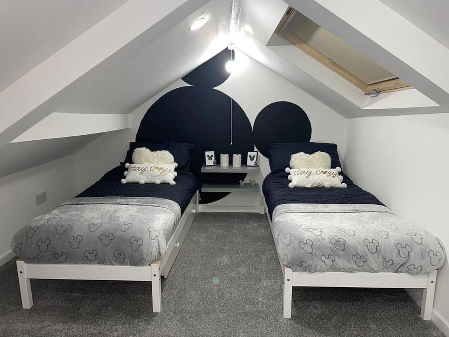 Attic Black And White Bedroom Ideas Floorsofnumber