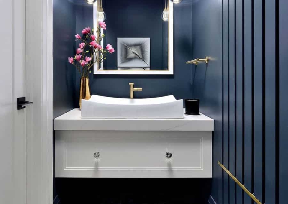 Color Powder Room Ideas Dizehgroup